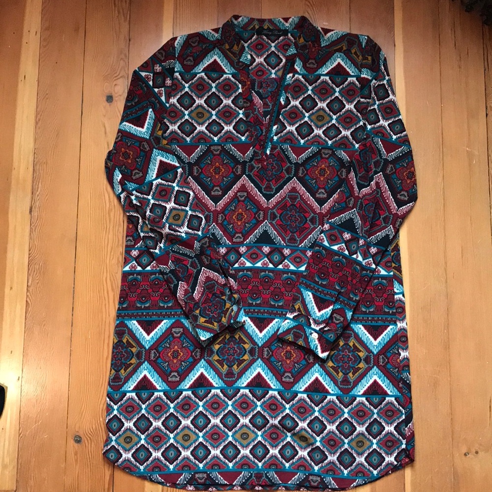 Honey Punch | Tribal print dress, size S.